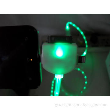 Newest Hot Lighting Cable 3 in 1 USB LED Green